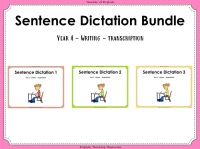 Year 4 Sentence Dictation Bundle